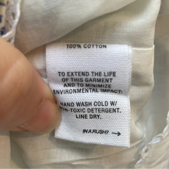 80%OFF❣️ Alex Mill Blue & White Hearts on Vines Print Midi Skirt, XS - Picture 9 of 10